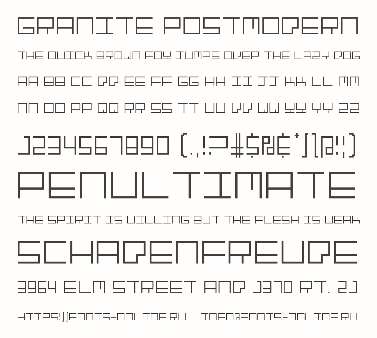 Granite Postmodern Free Font Download